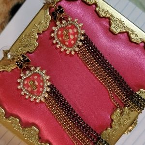 Nwt - Betsey Johnson pink heart shaped dangle earrings